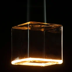 Clearance LED Floating Cube klar E27, 4,5 W, 2200 K, dimmbar E27|Dekorative Leuchtmittel