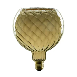 Outlet LED Floating Globe 150 twisted smokey grau E27, 6 W, 1900 K, dimmbar E27|Dekorative Leuchtmittel