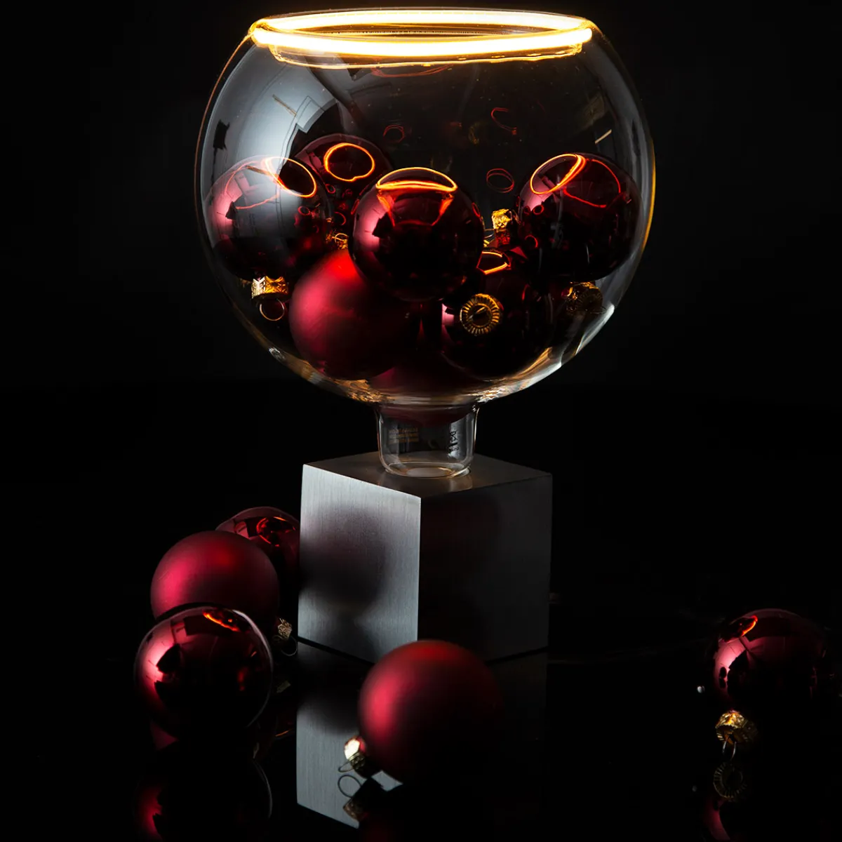 Clearance LED Floating Globe 200 klar E27, 5 W, 2200 K, dimmbar E27|Dekorative Leuchtmittel