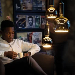 Discount LED Floating Globe 80 klar E27, 4 W, 2200 K, dimmbar E27|Dekorative Leuchtmittel