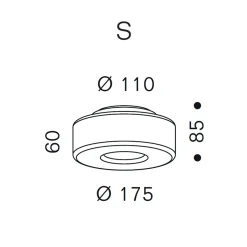 Hot Curling Ceiling S LED Deckenleuchte, 2700 K Downlights|Flur