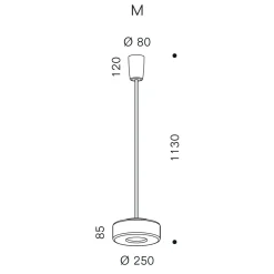 Outlet Curling Suspension Tube M LED Pendelleuchte, 3000 K Pendelleuchten|Flur