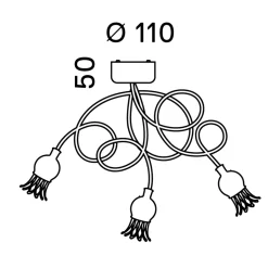 Poppy Wall / Ceiling 3 Wand- / Deckenleuchte Schlafzimmer|Wandleuchten