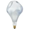 Best LED Filament Giantlampe Drop Metallic E27 Silber, 6 W, 1800 K, dimmbar E27|Dekorative Leuchtmittel