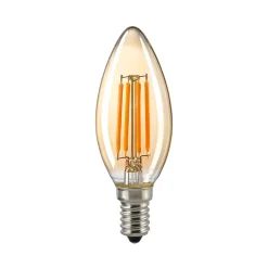 Sale LED Filament Kerze E14 Gold, 4 W, 2400 K, dimmbar E14|Led-Lampen