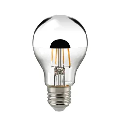 Hot LED Filament Kopfspiegellampe E27 Silber, 8,5 W, 2700 K, dimmbar E27|Led-Lampen