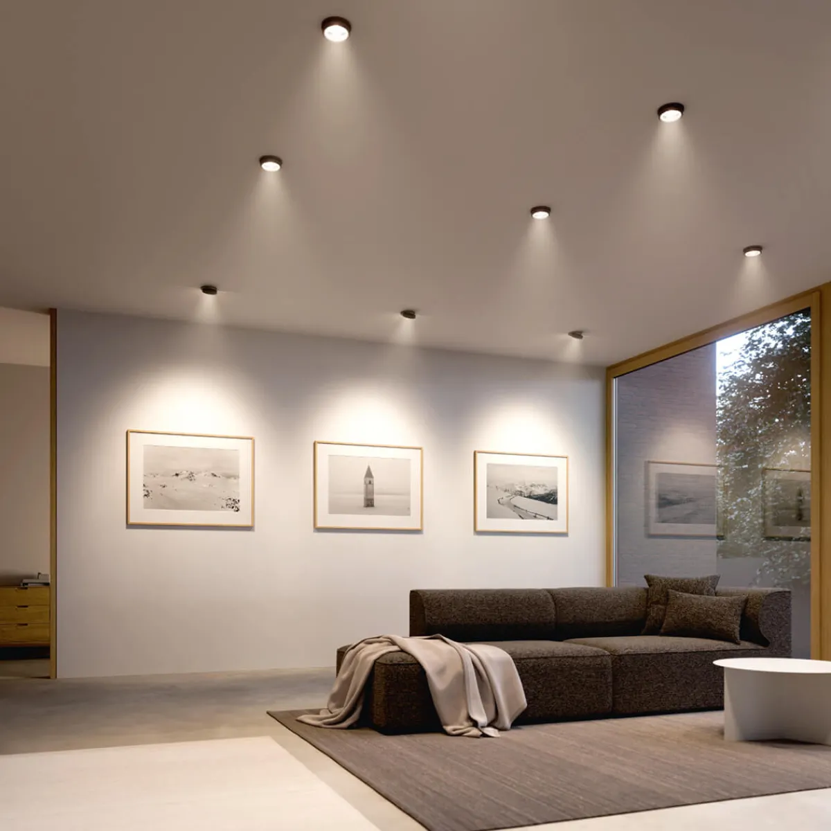 Sale Nivo LED Decken-Einbauleuchte, schwenkbar, Ø: 11,1 cm Museen/Showrooms|Strahler