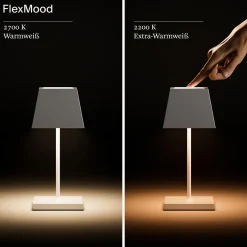 Best Nuindie mini LED Akkuleuchte, Flex-Mood, eckig Gastronomie|Terrassen