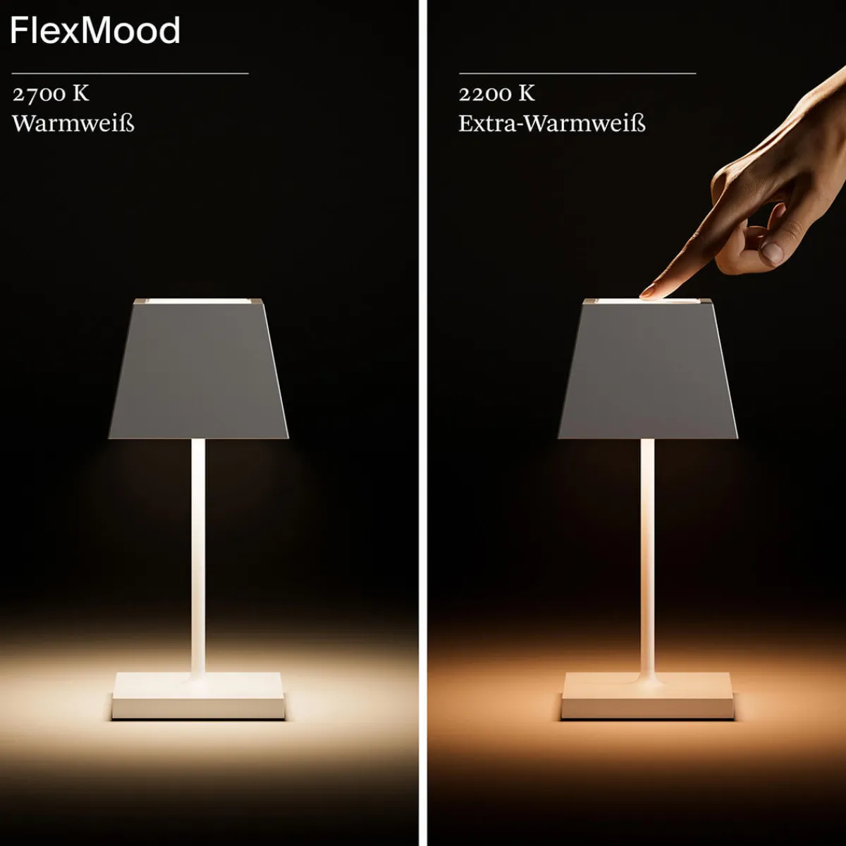 Best Nuindie mini LED Akkuleuchte, Flex-Mood, eckig Gastronomie|Terrassen