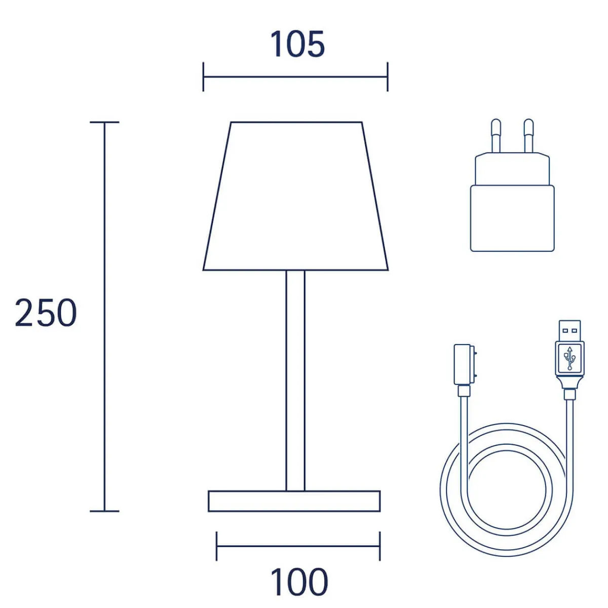 Best Nuindie mini LED Akkuleuchte, Flex-Mood, eckig Gastronomie|Terrassen