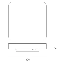 Outlet Square LED Deckenleuchte Arbeitszimmer|Büros