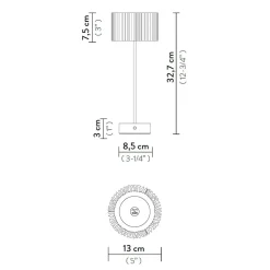 Accordeon Battery LED Akkuleuchte Dekoration|Hotellerie