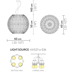 Outlet Charlotte Globe Suspension Pendelleuchten|Wohnzimmer