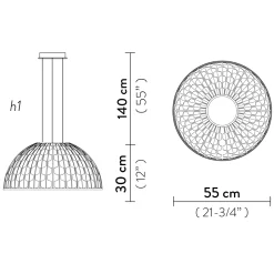 Clearance Dome LED Suspension, Ausstellungsstück Pendelleuchten