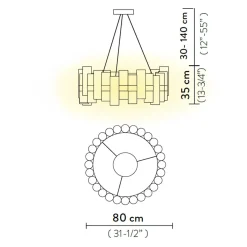 Best La Lollo LED Suspension Large Essbereiche|Pendelleuchten