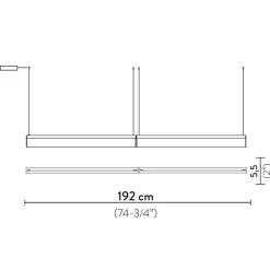 Hot Modula Double LED Suspension, Rückläufer Pendelleuchten