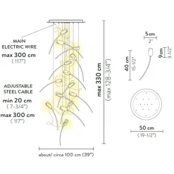 Outlet Tulip 14 Round LED Suspension Hotellerie|Gastronomie