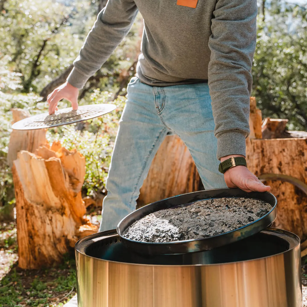 Best Bonfire 2.0 Feuerschale mit Standfuß, inkl. Deckel Feuerkörbe & Feuerschalen
