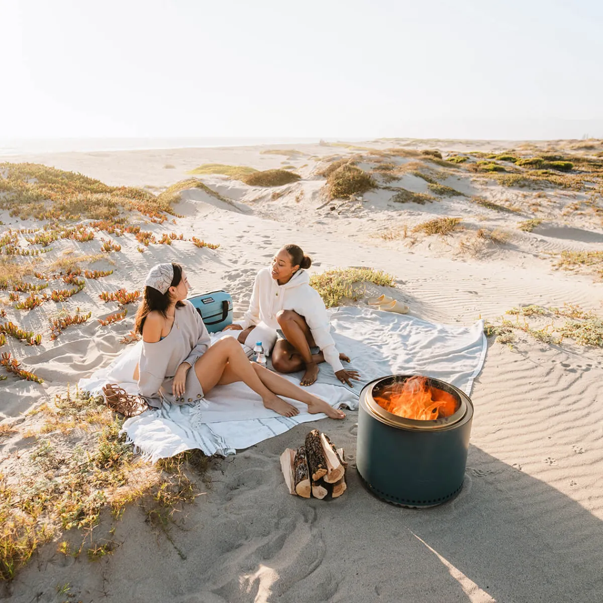 Best Bonfire 2.0 Feuerschale mit Standfuß, inkl. Deckel Feuerkörbe & Feuerschalen