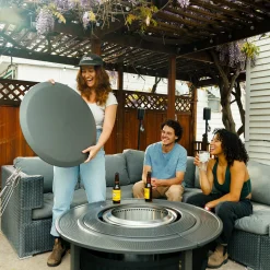 New Surround Feuerschalentisch Deckel Gartenmöbel|Feuerkörbe & Feuerschalen