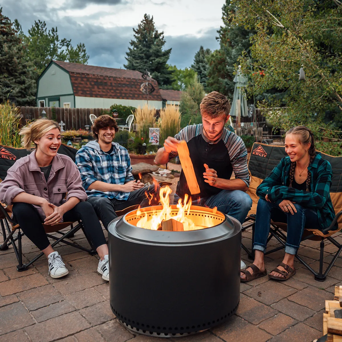 Online Yukon 2.0 Feuerschale mit Standfuß, inkl. Deckel Feuerkörbe & Feuerschalen
