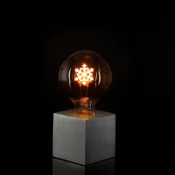 Cubic Tischleuchte Aluminium, mit Motiv Leuchtmittel Weihnachtsbeleuchtung|Wohnzimmer