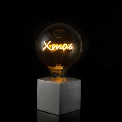 Cubic Tischleuchte Aluminium, mit Motiv Leuchtmittel Weihnachtsbeleuchtung|Wohnzimmer