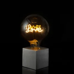 Cubic Tischleuchte Aluminium, mit Motiv Leuchtmittel Weihnachtsbeleuchtung|Wohnzimmer