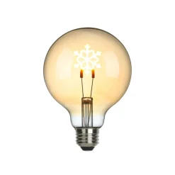 Online Schneeflocke LED Filament Globelampe E27 Amber, 1,5 W, 2000 K Weihnachtsbeleuchtung|E27