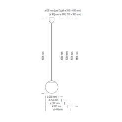 Sale HL 99 Pendelleuchte mit Opalkugel Pendelleuchten
