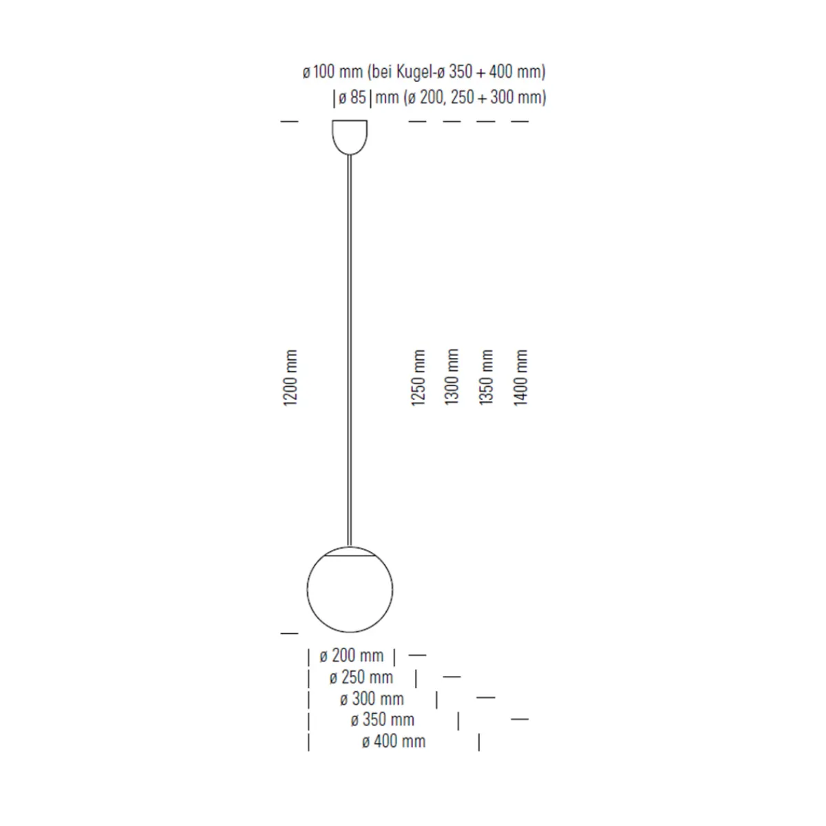Sale HL 99 Pendelleuchte mit Opalkugel Pendelleuchten