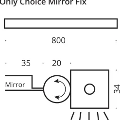 Best Only Choice Mirror Fix Klemmleuchte, 80 cm Badezimmer|Wandleuchten