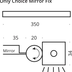Discount Only Choice Mirror Fix Klemmleuchte, 35 cm Badezimmer|Klemmleuchten