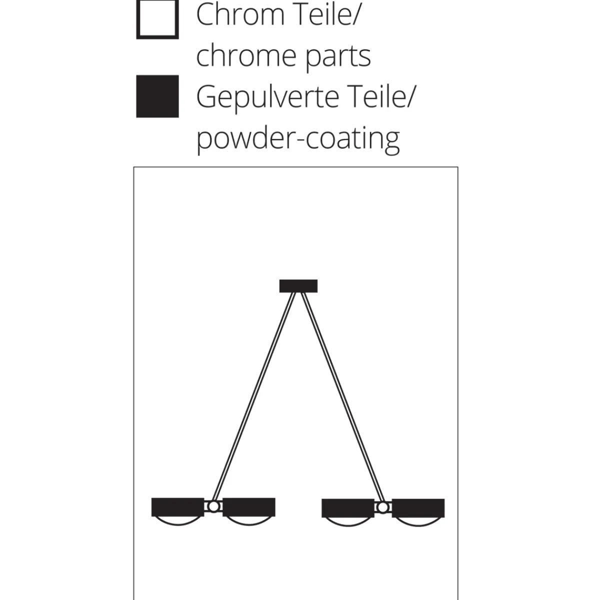 Online Puk Ceiling Sister Twin, 80 cm, Gehäuse Deckenleuchten|Flur