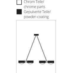 Outlet Puk Ceiling Sister Twin, 100 cm, Gehäuse Deckenleuchten|Flur