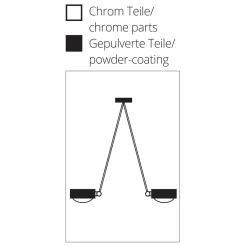 Hot Puk Maxx Ceiling Sister Single LED, 80 cm, Gehäuse Deckenleuchten|Flur