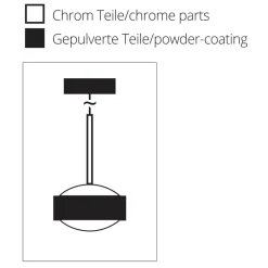 Puk Maxx Drop Solo Pendelleuchte, Gehäuse, Rückläufer Pendelleuchten