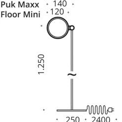 Outlet Puk Maxx Floor Mini LED Stehleuchte, Gehäuse Stehleuchten|Schlafzimmer