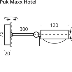 Discount Puk Maxx Hotel Wandleuchte, 30 cm, Gehäuse Hotellerie|Wandleuchten