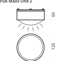 Outlet Puk Maxx One 2 LED Deckenleuchte, Gehäuse, 1. Generation Deckenleuchten|Flur