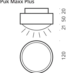 New Puk Maxx Plus Deckenleuchte, Gehäuse Wohnzimmer|Flur
