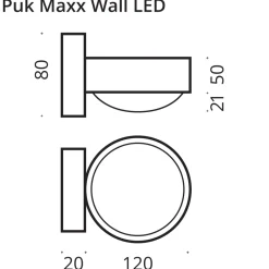Sale Puk Maxx Wall LED Wandleuchte, Gehäuse Wohnzimmer|Flur