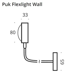 Hot Puk Mini Flexlight Wall LED Wandleuchte, Gehäuse Wohnzimmer|Schlafzimmer