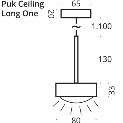 Best Puk Mini Long One Pendelleuchte, Gehäuse Pendelleuchten