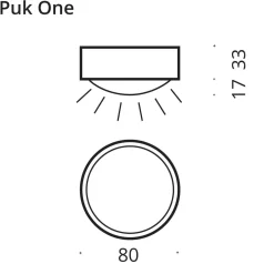 Outlet Puk Mini One Deckenleuchte, Gehäuse Wohnzimmer|Flur