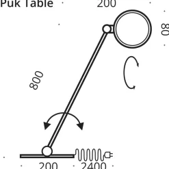 Discount Puk Mini Table Single LED Tischleuchte, 80 cm, Gehäuse Tischleuchten|Schlafzimmer