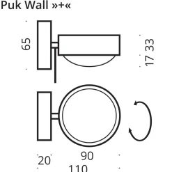 Puk Mini Wall + Wandleuchte, Gehäuse, Auslaufmodell Wandleuchten|Flur