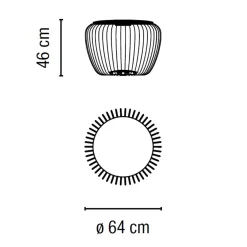 Discount Meridiano 4710 LED Bodenleuchte Lichtmöbel|Gartenmöbel