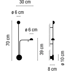 Clearance Pin 1686 LED Wandleuchte Wandleuchten|Flur