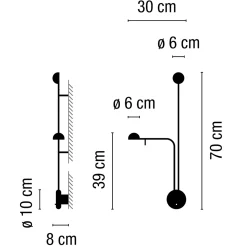 Hot Pin 1685 LED Wandleuchte Wandleuchten|Flur